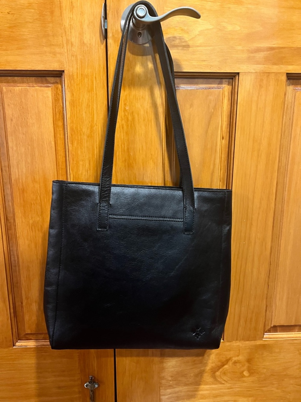 Patricia Nash Black Leather Tote Bag